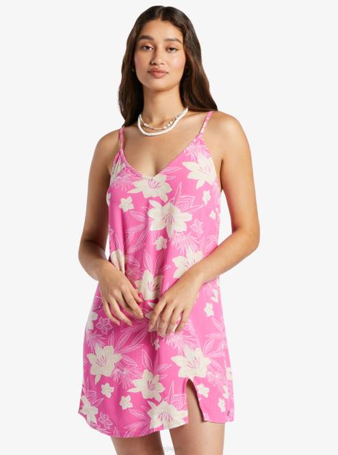 jp Roxy 女性 デイトリップ ミニ Vネック スリップドレス ショッキングピンクのワイルドオアシス 6DX2379 |ドレス